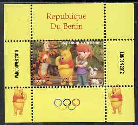 Benin 2009 Olympic Games - Disneys Winnie the Pooh #04 individual perf deluxe sheet unmounted mint. Note this item is privately produced and is offered purely on its them..., stamps on olympics, stamps on pooh, stamps on bears, stamps on cartoons, stamps on fairy tales, stamps on tigers, stamps on disney, stamps on films, stamps on cinema, stamps on movies