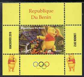 Benin 2009 Olympic Games - Disneys Winnie the Pooh #05 individual perf deluxe sheet unmounted mint. Note this item is privately produced and is offered purely on its them..., stamps on olympics, stamps on pooh, stamps on bears, stamps on cartoons, stamps on fairy tales, stamps on tigers, stamps on disney, stamps on films, stamps on cinema, stamps on movies