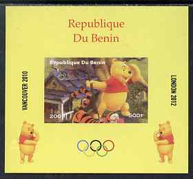 Benin 2009 Olympic Games - Disney's Winnie the Pooh #05 individual imperf deluxe sheet unmounted mint. Note this item is privately produced and is offered purely on its thematic appeal, stamps on olympics, stamps on pooh, stamps on bears, stamps on cartoons, stamps on fairy tales, stamps on tigers, stamps on disney, stamps on films, stamps on cinema, stamps on movies