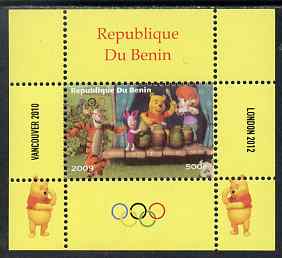 Benin 2009 Olympic Games - Disneys Winnie the Pooh #06 individual perf deluxe sheet unmounted mint. Note this item is privately produced and is offered purely on its them..., stamps on olympics, stamps on pooh, stamps on bears, stamps on cartoons, stamps on fairy tales, stamps on tigers, stamps on disney, stamps on films, stamps on cinema, stamps on movies