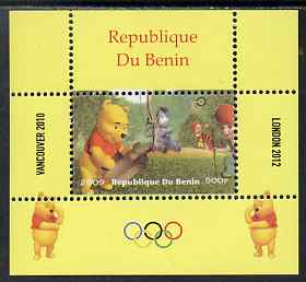 Benin 2009 Olympic Games - Disney's Winnie the Pooh #07 individual perf deluxe sheet unmounted mint. Note this item is privately produced and is offered purely on its thematic appeal, stamps on olympics, stamps on pooh, stamps on bears, stamps on cartoons, stamps on fairy tales, stamps on tigers, stamps on disney, stamps on films, stamps on cinema, stamps on movies