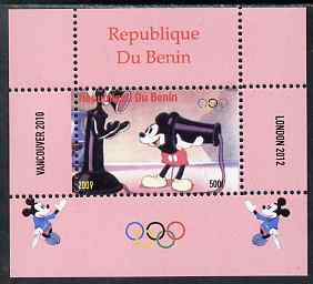 Benin 2009 Olympic Games - Disney Characters #14 individual perf deluxe sheet unmounted mint. Note this item is privately produced and is offered purely on its thematic a..., stamps on olympics, stamps on telephones, stamps on cartoons , stamps on disney, stamps on films, stamps on cinema, stamps on movies