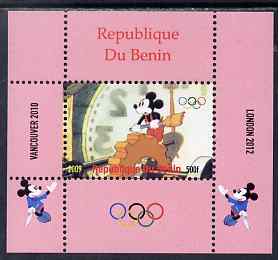Benin 2009 Olympic Games - Disney Characters #15 individual perf deluxe sheet unmounted mint. Note this item is privately produced and is offered purely on its thematic a..., stamps on olympics, stamps on clocks, stamps on cartoons , stamps on disney, stamps on films, stamps on cinema, stamps on movies
