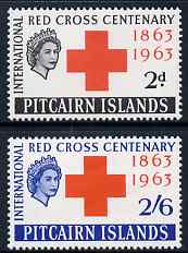 Pitcairn Islands 1963 Centenary of Red Cross perf set of 2 unmounted mint, SG 34-5, stamps on red cross