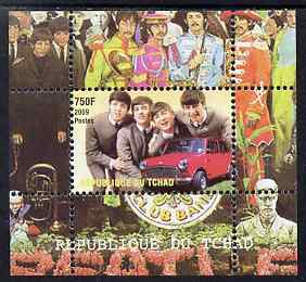 Chad 2009 50th Anniversary of the Mini featuring The Beatles #2 individual perf deluxe sheet unmounted mint. Note this item is privately produced and is offered purely on..., stamps on cars, stamps on mini, stamps on beatles, stamps on pops, stamps on rock, stamps on music