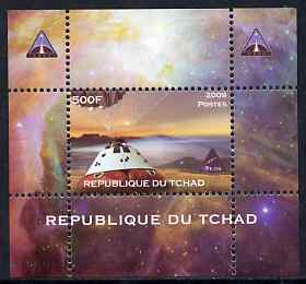 Chad 2009 Space - Orion Mission #3 individual perf deluxe sheet unmounted mint. Note this item is privately produced and is offered purely on its thematic appeal, stamps on space, stamps on astronomy, stamps on rockets