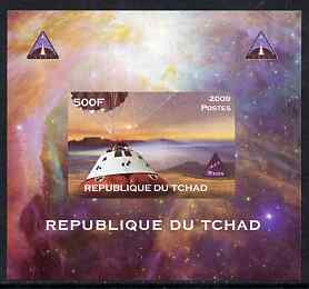 Chad 2009 Space - Orion Mission #3 individual imperf deluxe sheet unmounted mint. Note this item is privately produced and is offered purely on its thematic appeal, stamps on space, stamps on astronomy, stamps on rockets