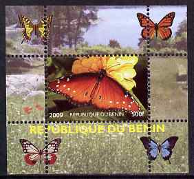 Benin 2009 Butterflies #3 individual perf deluxe sheet unmounted mint. Note this item is privately produced and is offered purely on its thematic appeal, stamps on butterflies, stamps on 
