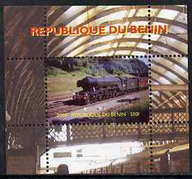 Benin 2009 Steam Locomotives #1 individual perf deluxe sheet unmounted mint. Note this item is privately produced and is offered purely on its thematic appeal, stamps on railways