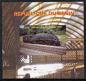Benin 2009 Steam Locomotives #3 individual imperf deluxe sheet unmounted mint. Note this item is privately produced and is offered purely on its thematic appeal, stamps on railways