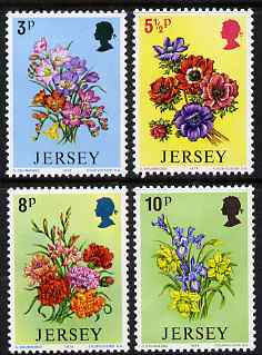 Jersey 1974 Spring Flowers perf set of 4 unmounted mint, SG 103-06, stamps on flowers