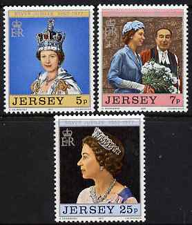 Jersey 1977 Silver Jubilee perf set of 3 unmounted mint, SG 168-70, stamps on royalty, stamps on jubilee