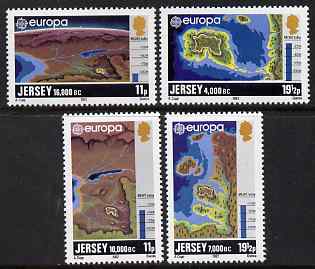 Jersey 1981 Europa (History) Formation of Jersey perf set of 4 unmounted mint, SG 289-92, stamps on maps, stamps on europa