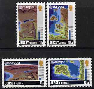 Jersey 1982 Europa - Formation of Jersey set of 4 unmounted mint, SG 289-92, stamps on , stamps on  stamps on maps, stamps on  stamps on europa