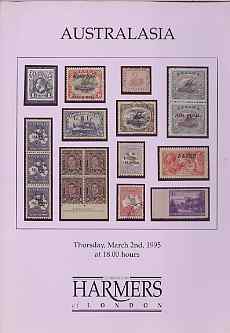 Auction Catalogue - Australasia - Harmers 2 Mar 1995 - incl the D D Kennedy coll - cat only, stamps on 