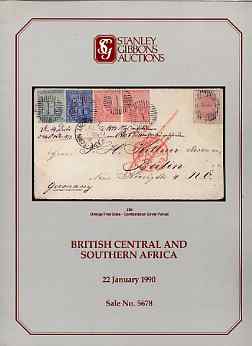 Auction Catalogue - British Central & Southern Africa - Stanley Gibbons 22 Jan 1990 - with prices realised , stamps on 