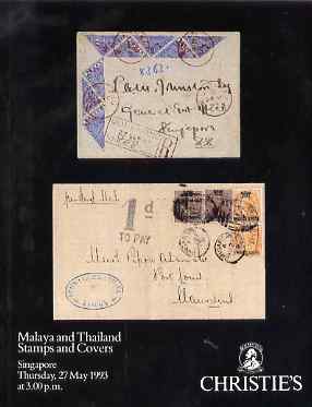 Auction Catalogue - Malaya & Thailand - Christies 27 May 1993 - cat only, stamps on 