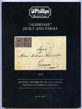 Auction Catalogue - Sicily & Parma - Phillips 20-21 Nov 1986 - the Alphonse collection - cat only, stamps on 