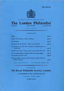 Literature - London Philatelist Vol 88 Number 1037-38 dated May-June 1979 - with articles relating to Brazil, Czechoslovakia, British Solomon Islands & Tangier, stamps on 