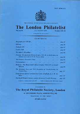 Literature - London Philatelist Vol 88 Number 1039-40 dated July-Aug 1979 - with articles relating to Victoria, Rhodesia & Czechoslovakia, stamps on 