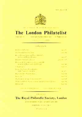 Literature - London Philatelist Vol 92 Number 1091-92 dated Nov-Dec 1983 - with articles relating to Rhodesia & Ceylon, stamps on 