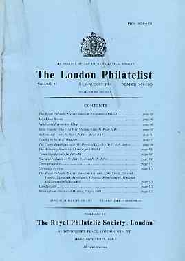 Literature - London Philatelist Vol 93 Number 1099-1100 dated July-Aug 1984 - with articles relating to St Vincent & Comic Envelopes, stamps on 