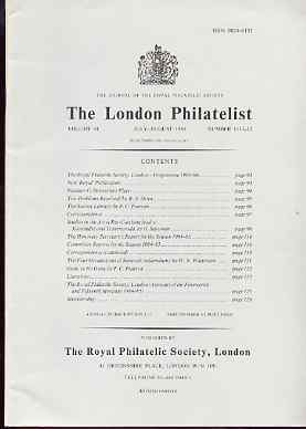 Literature - London Philatelist Vol 94 Number 1111-12 dated July-Aug 1985 - with articles relating to Sarawak, stamps on 