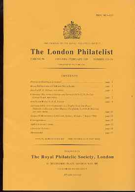 Literature - London Philatelist Vol 98 Number 1153-54 dated Jan-Feb 1989 - with articles relating to Colombia, New South Wales & Australia (The Royal Collection), stamps on 