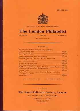 Literature - London Philatelist Vol 100 Number 1182 dated June 1991 - with articles relating to Ceylon, Rhodesia & Channel Islands, stamps on 