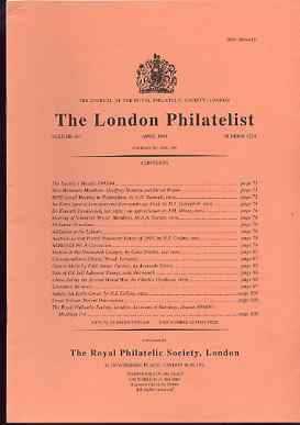 Literature - London Philatelist Vol 104 Number 1224 dated April 1995 - with articles relating to Austrian Levant, Mexico, China, Nauru & Great Britain, stamps on 