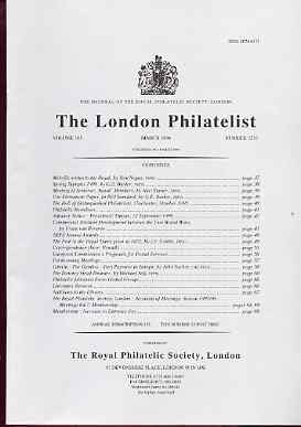 Literature - London Philatelist Vol 105 Number 1233 dated March 1996 - with articles relating to Papal States, Liberia, The Gambia & Downey Heads, stamps on , stamps on  stamps on literature - london philatelist vol 105 number 1233 dated march 1996 - with articles relating to papal states, stamps on  stamps on  liberia, stamps on  stamps on  the gambia & downey heads