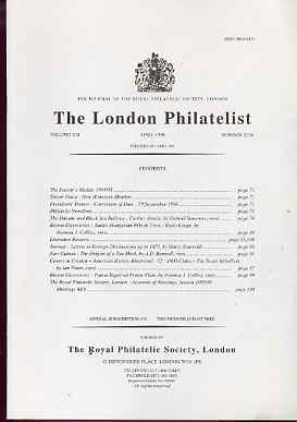 Literature - London Philatelist Vol 105 Number 1234 dated April 1996 - with articles relating to Railways, Austro-Hungarian POs in Crete, Norway, New Guinea & Papua, stamps on 