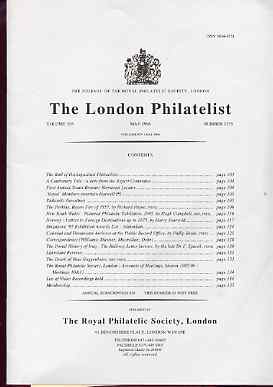 Literature - London Philatelist Vol 105 Number 1235 dated May 1996 - with articles relating to Perkins Bacon, Norway, Public Records Office & Iraq, stamps on 