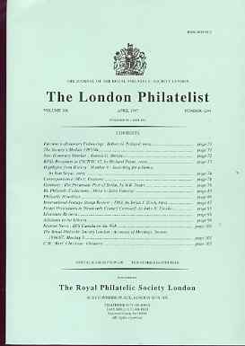 Literature - London Philatelist Vol 106 Number 1244 dated April 1997 - with articles relating to Germany, stamps on 