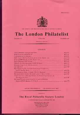 Literature - London Philatelist Vol 107 Number 1256 dated June 1998 - with articles relating to Swaziland & Revenues, stamps on xxx