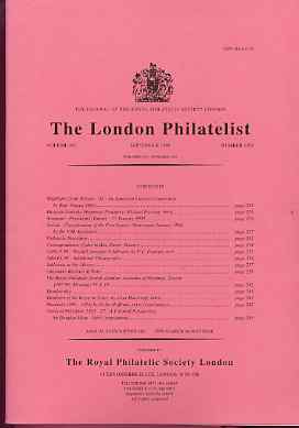 Literature - London Philatelist Vol 107 Number 1258 dated September 1998 - with articles relating to Serbia, Rhodesia & Palestine, stamps on 