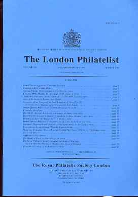 Literature - London Philatelist Vol 108 Number 1262 dated Jan-Feb 1999 - with articles relating to Sperati, Syria Forgeries, Guernsey & Mauritius, stamps on forgeries, stamps on forger, stamps on forgery, stamps on sperati