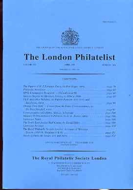 Literature - London Philatelist Vol 108 Number 1264 dated April 1999 - with articles relating to Orange Free State, stamps on 
