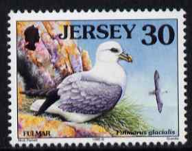 Jersey 1997-99 Seabirds & Waders 30p Fulmar unmounted mint SG 790, stamps on birds
