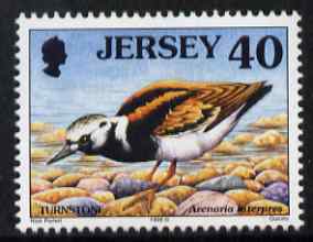 Jersey 1997-99 Seabirds & Waders 40p Ruddy Turnstone 40p unmounted mint SG 797, stamps on birds