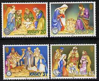Jersey 1998 Christmas Cribs set of 4 unmounted mint, SG 881-84, stamps on christmas