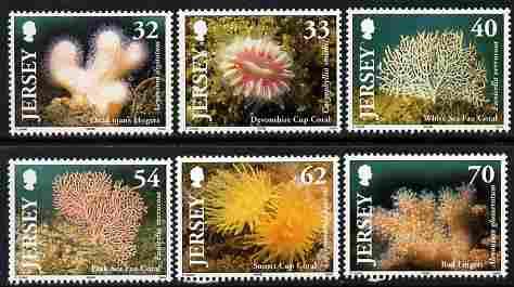 Jersey 2004 Corals set of 6 unmounted mint, SG 1163-68, stamps on marine life