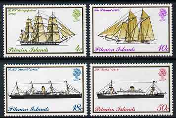 Pitcairn Islands 1975 Mailboats perf set of 4 unmounted mint SG 157-60, stamps on ships, stamps on postal