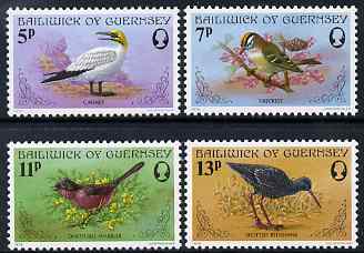 Guernsey 1978 Birds set of 4 unmounted mint, SG 169-72, stamps on birds
