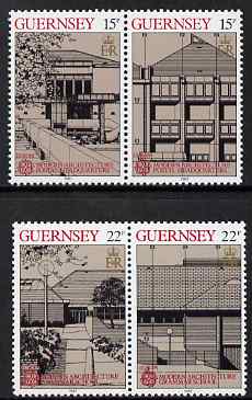 Guernsey 1987 Europa - Modern Architecture set of 4 unmounted mint, SG 394-97, stamps on europa, stamps on architecture