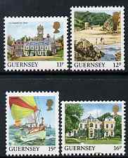 Guernsey 1987 Coil Stamp set of 4 unmounted mint, SG 398-99a, stamps on sailing