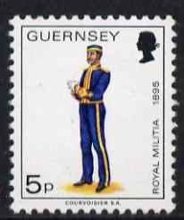 Guernsey 1974-78 Field Officer, Royal Guernsey Artillery 5p from Militia Uniforms def set unmounted mint, SG 105a, stamps on militaria, stamps on militry uniforms