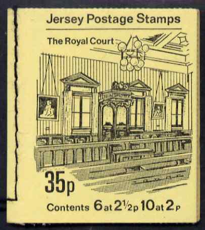Jersey 1971 Views 35p (The Royal Court) booklet complete, SG B5, stamps on tourism