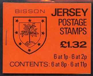 Jersey 1983 Parish Arms (Bisson) Â£1.32 booklet complete, SG B34 , stamps on arms, stamps on heraldry