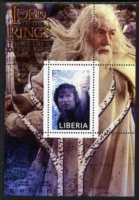 Liberia 2003 Lord of the Rings #3 perf s/sheet unmounted mint, stamps on films, stamps on movies, stamps on literature, stamps on fantasy, stamps on entertainments, stamps on 